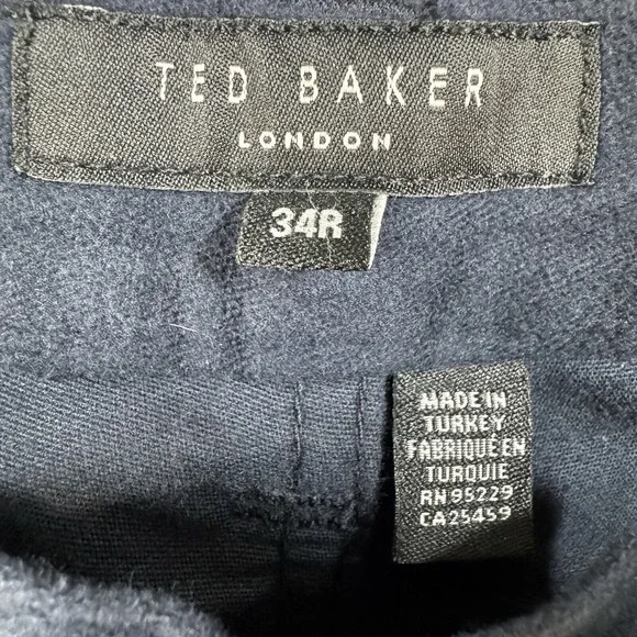 Ted Baker Jeans Menns 34x28 Blue Stretch Soft Touch Regular Fit Velvet